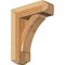 Ekena Millwork Thorton Craftsman Rough Sawn Bracket w/ Offset Brace, Western Red Cedar, 6"W x 16"D x 20"H BKT0604X16X20THR04RWR - alternate 1